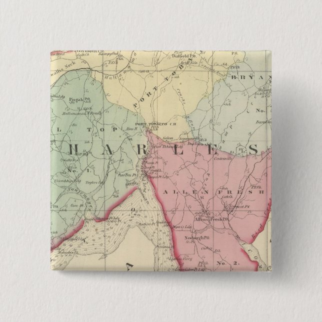 Charles 2 Inch Square Button (Front)