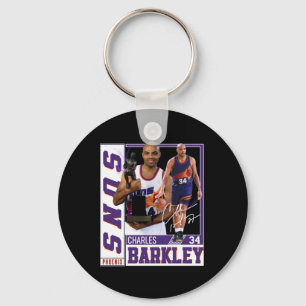 Charles Barkley The Chuck Basketball Legend Signat Keychain