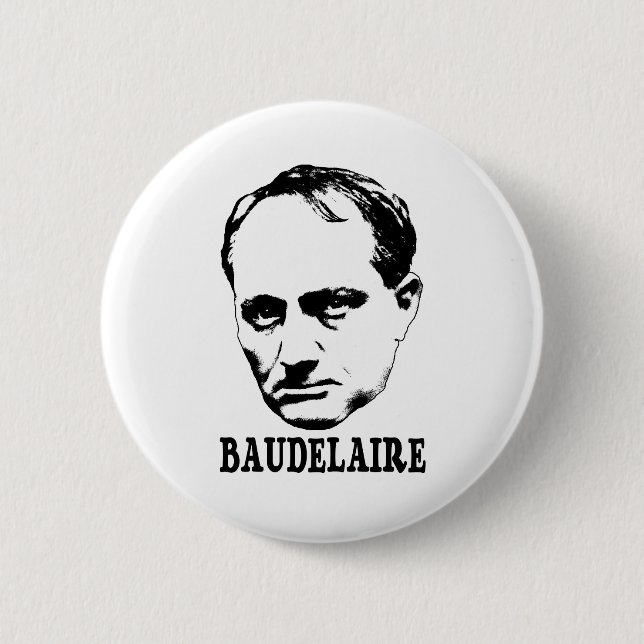 Charles Baudelaire 2 Inch Round Button (Front)