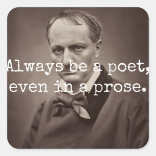 Charles Baudelaire Square Sticker