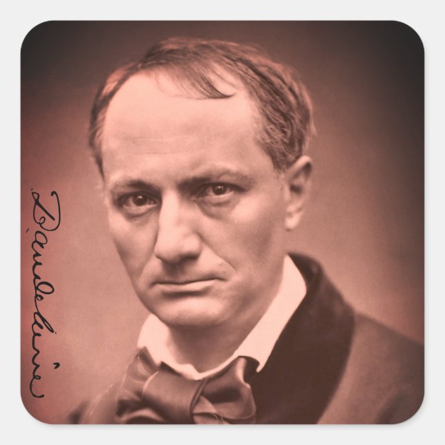 Charles Baudelaire Square Sticker (Front)