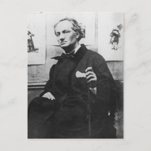 Charles Baudelaire with Engravings, c.1863 Postcard