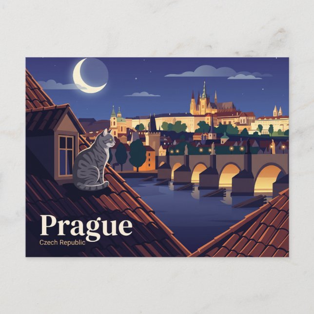 Charles Bridge Czech Republic Postcard (Front)