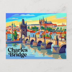 Charles Bridge Czech Republic Postcard