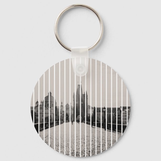 Charles bridge in Prague Keychain (Front)