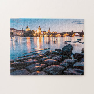 Charles Bridge, Prague at Sunset Jigsaw Puzzle