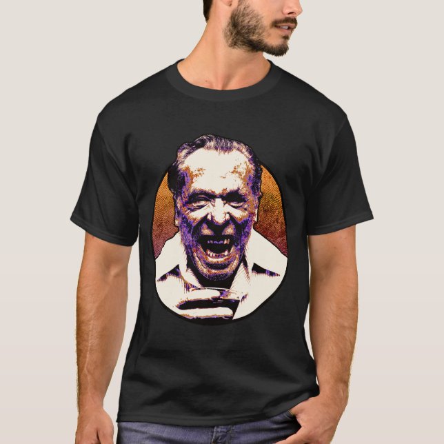Charles Bukowski Halftone Dots T-Shirt (Front)