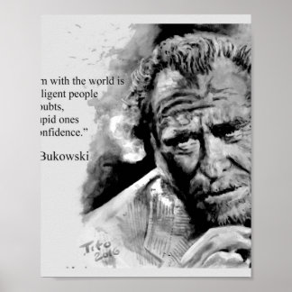 Charles BUKOWSKI - people quote  Poster