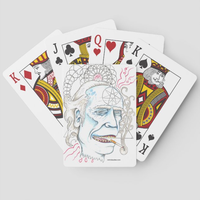 Charles Bukowski Playing CArds (Back)