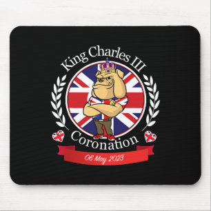 Charles Coronation English Bulldog In A Crown  Mouse Pad