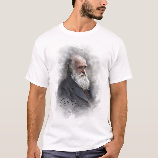 Charles Darwin 1878 Colorized  T-Shirt (Front)