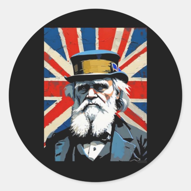 Charles Darwin 3 Sticker  (Front)