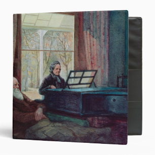 Charles Darwin and his wife at the Piano Binder