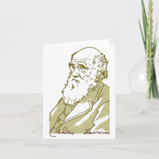 Charles Darwin. Carte de note (Devant)