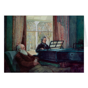 Charles Darwin et son épouse au piano