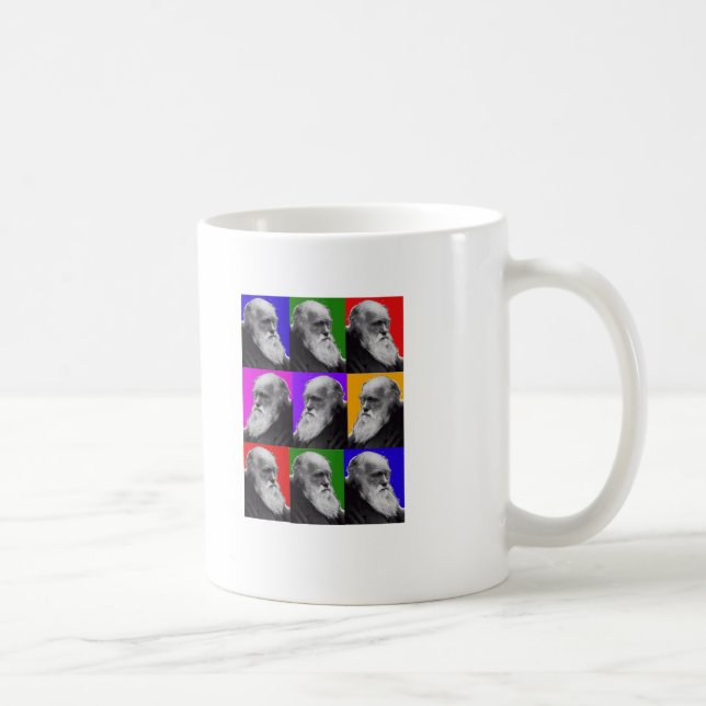 Charles Darwin Pop Art Gifts for All Ages Coffee Mug (Right)