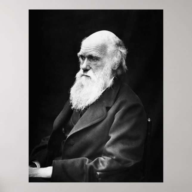 Charles Darwin Portrait Poster (Front)