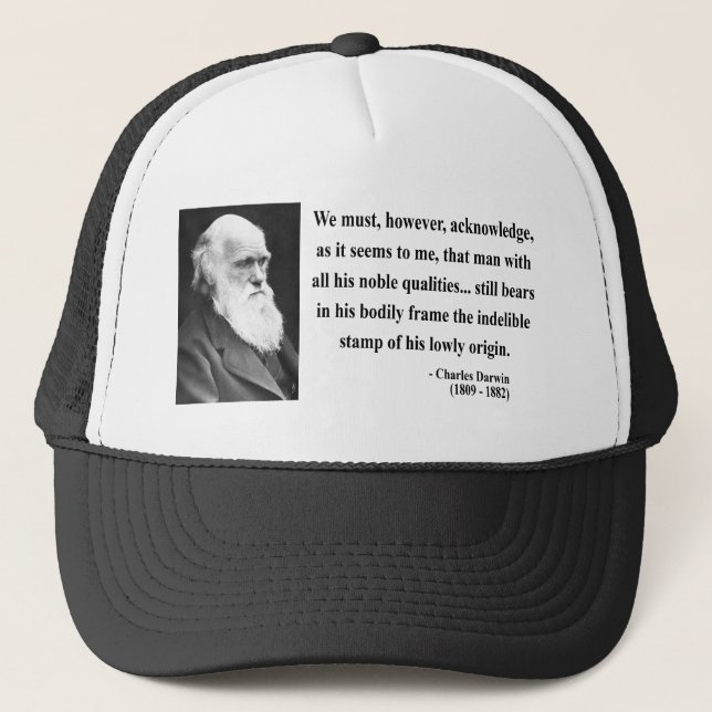 Charles Darwin Quote 1b Trucker Hat (Front)