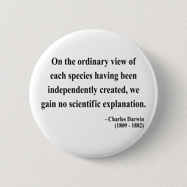 Charles Darwin Quote 3a 2 Inch Round Button (Front)