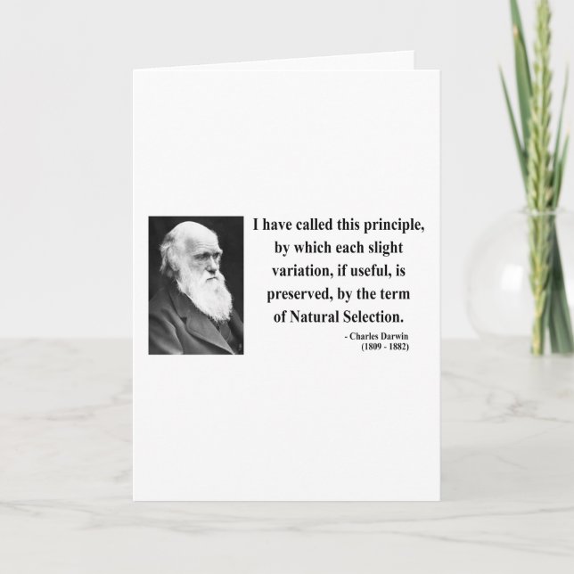 Charles Darwin Quote 6b Card (Front)