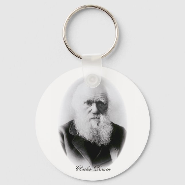 Charles Darwin Vignette Keychain (Front)