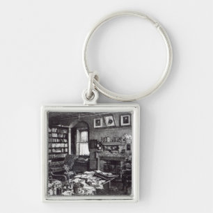 Charles Darwin's study at Down House, 1882 Keychain