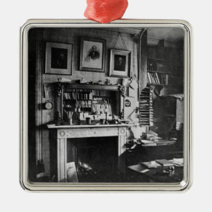 Charles Darwin's study at Down House Metal Ornament