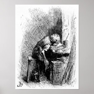Charles Dickens at the Blacking Factory an Poster