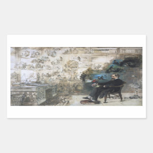 Charles Dickens Dreaming Stickers