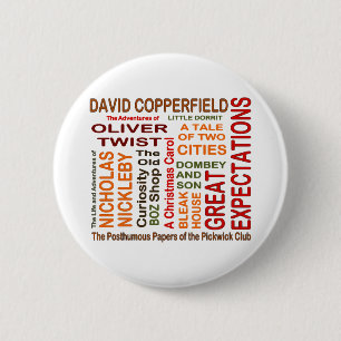 Charles Dickens Novels 2 Inch Round Button