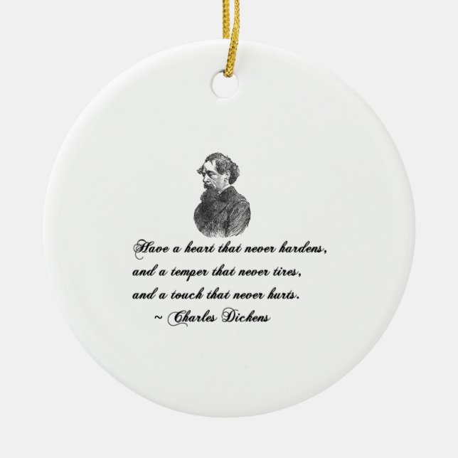 Charles Dickens Our Mutual Friend Quote Ceramic Ornament (Front)