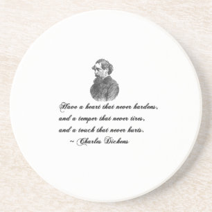 Charles Dickens Our Mutual Friend Quote Coaster