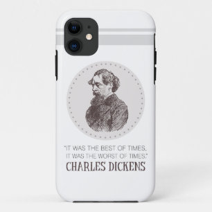 Charles Dickens Portrait and Quote iPhone 11 Case