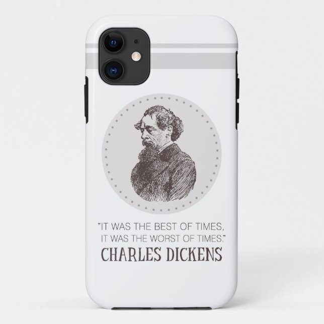 Charles Dickens Portrait and Quote Case-Mate iPhone Case (Back)