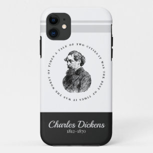 Charles Dickens Portrait and Quote iPhone 11 Case