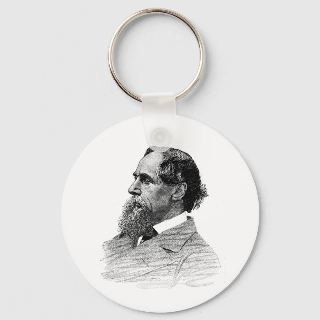 Charles Dickens Profile Keychain (Front)