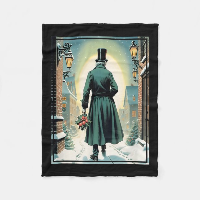 Charles Ens Christmas Clic Book Ebeneezer Scrooge  Fleece Blanket (Front)