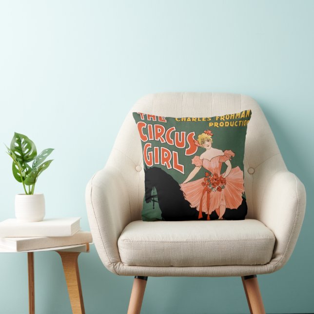 Charles Frohman's Production, The Circus Girl 3 Throw Pillow (Chair)
