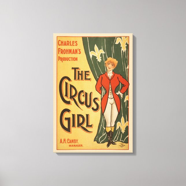 Charles Frohman's Production, The Circus Girl Canvas Print (Front)