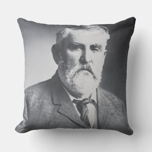 Charles Goodnight (b/w photo) Throw Pillow (Front)