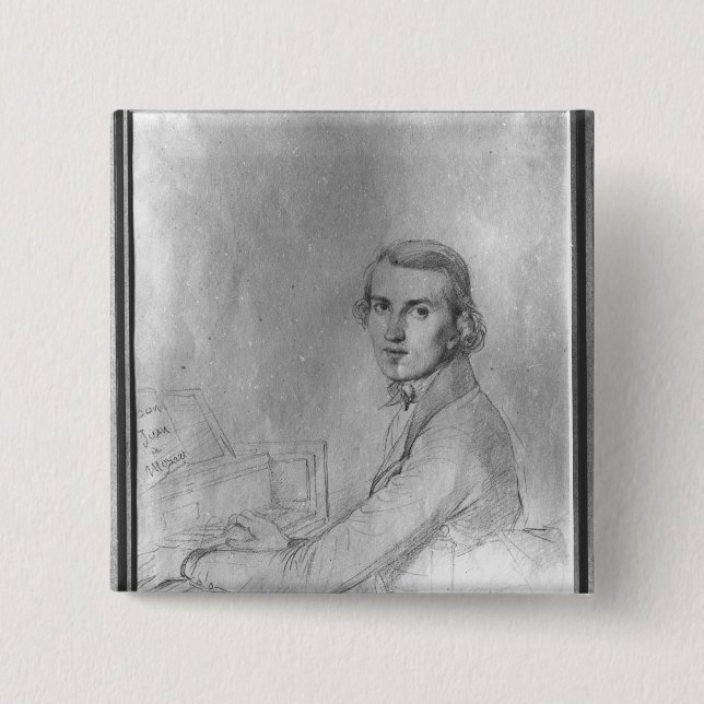 Charles Gounod  1841 2 Inch Square Button (Front)