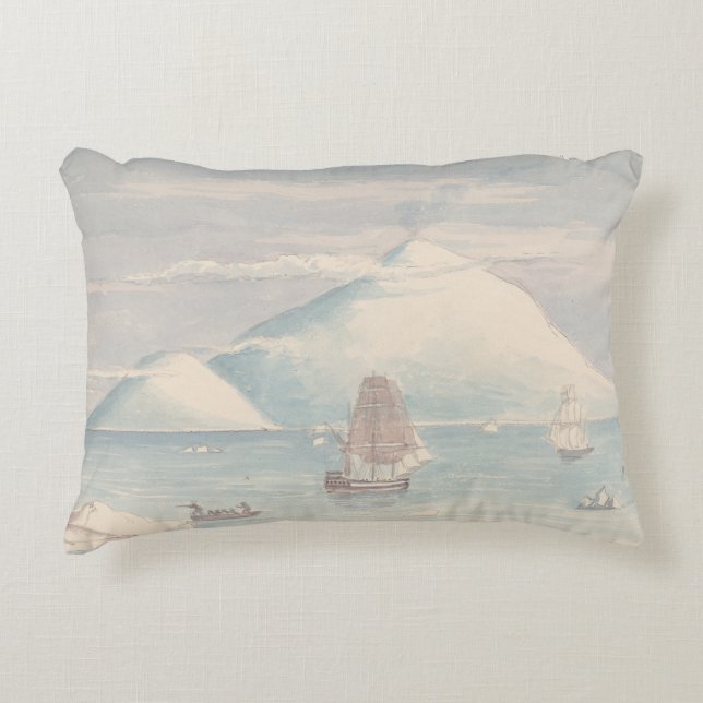 Charles Hamilton Smith - Beaufort Island and Mount Accent Pillow (Front)