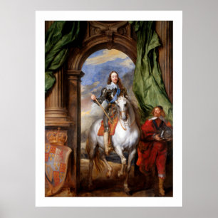 Charles I on Horseback by Van Dyck Poster