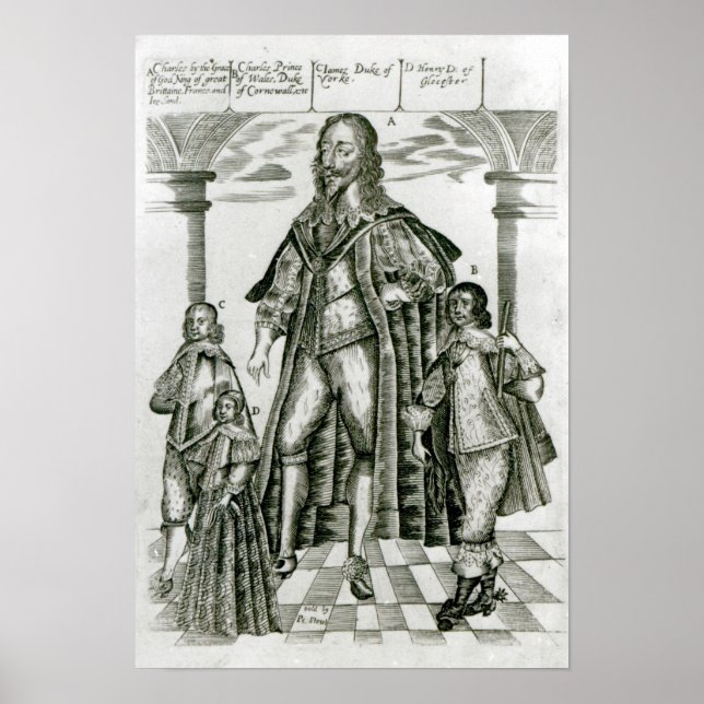 Charles I with his Children Poster (Front)