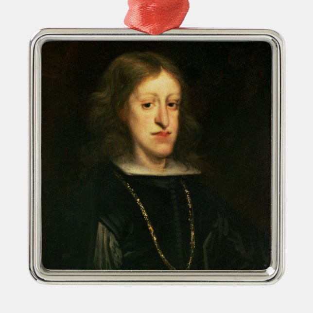 Charles II  of Spain Metal Ornament (Front)