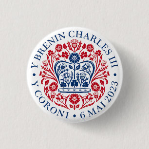 Charles III Coronation 3 Cm Round Badge 1 Inch Round Button