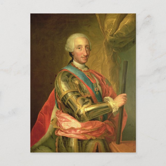 Charles III  in Armour, after 1759 Postcard (Front)