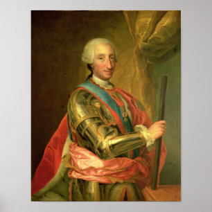 Charles III  in Armour, after 1759 Poster