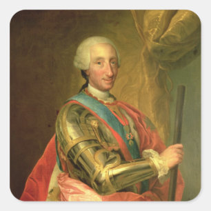 Charles III  in Armour, after 1759 Square Sticker