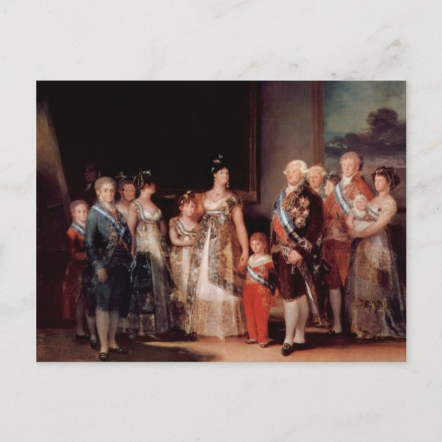 Charles IV of Spain and His Family - Goya Postcard (Front)